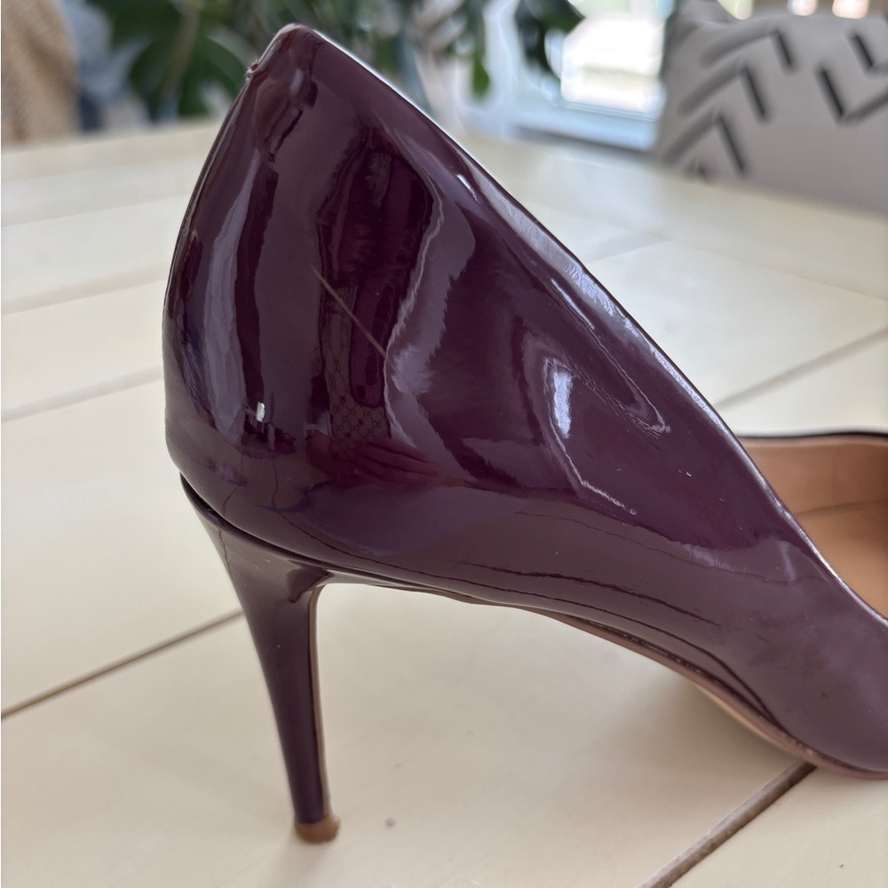 Steve Madden Lalette Chainlink Burgundy Pump Heel Women’s Size 7.5 M - Picture 14 of 15